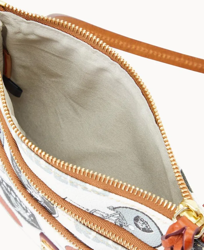 Dooney and Bourke NFL Raiders N S Triple Zip Crossbody Raiders WomenMen Crossbodies Dooney and Bourke NFL Raiders N S Triple Zip Crossbody Raiders WomenMen Crossbodies