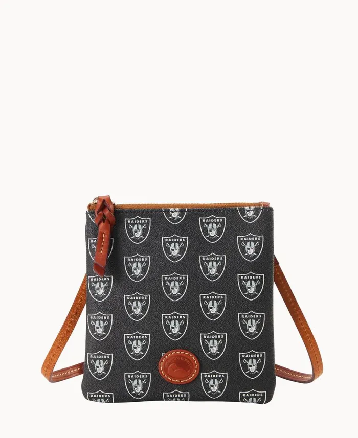 Dooney and Bourke NFL Raiders Small North South Top Zip Crossbody Raiders WomenMen Crossbodies Dooney and Bourke NFL Raiders Small North South Top Zip Crossbody Raiders WomenMen Crossbodies