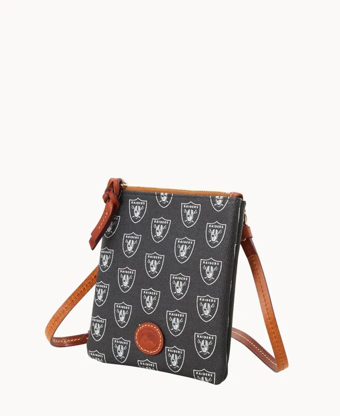 Dooney and Bourke NFL Raiders Small North South Top Zip Crossbody Raiders WomenMen Crossbodies Dooney and Bourke NFL Raiders Small North South Top Zip Crossbody Raiders WomenMen Crossbodies