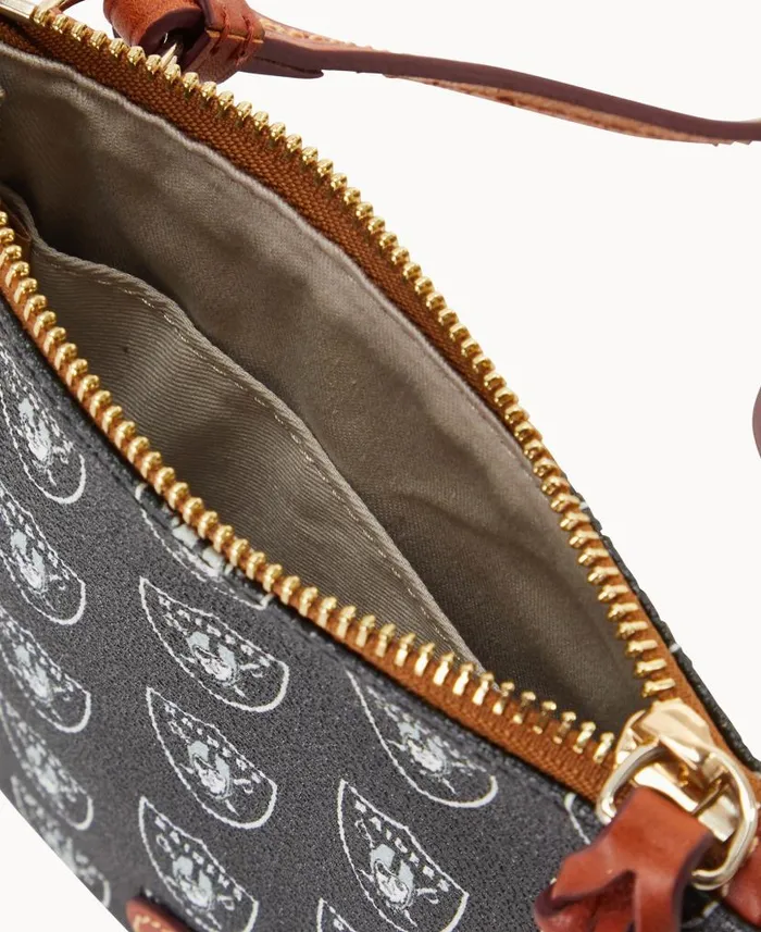 Dooney and Bourke NFL Raiders Small North South Top Zip Crossbody Raiders WomenMen Crossbodies Dooney and Bourke NFL Raiders Small North South Top Zip Crossbody Raiders WomenMen Crossbodies
