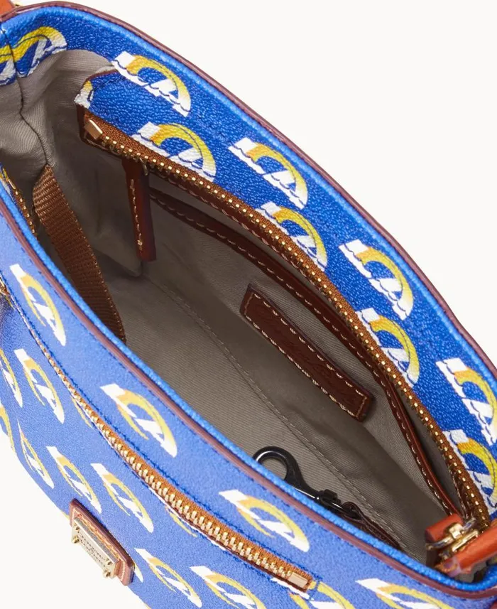 Dooney and Bourke NFL Rams Small Zip Crossbody Rams WomenMen Crossbodies