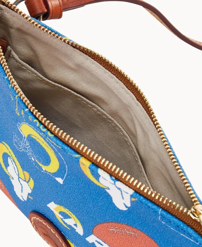 Dooney and Bourke NFL Rams Top Zip Crossbody Rams WomenMen Crossbodies
