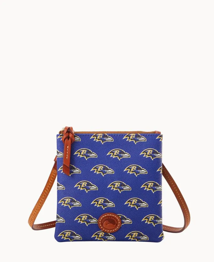 Dooney and Bourke NFL Ravens Small North South Top Zip Crossbody Ravens WomenMen Crossbodies Dooney and Bourke NFL Ravens Small North South Top Zip Crossbody Ravens WomenMen Crossbodies