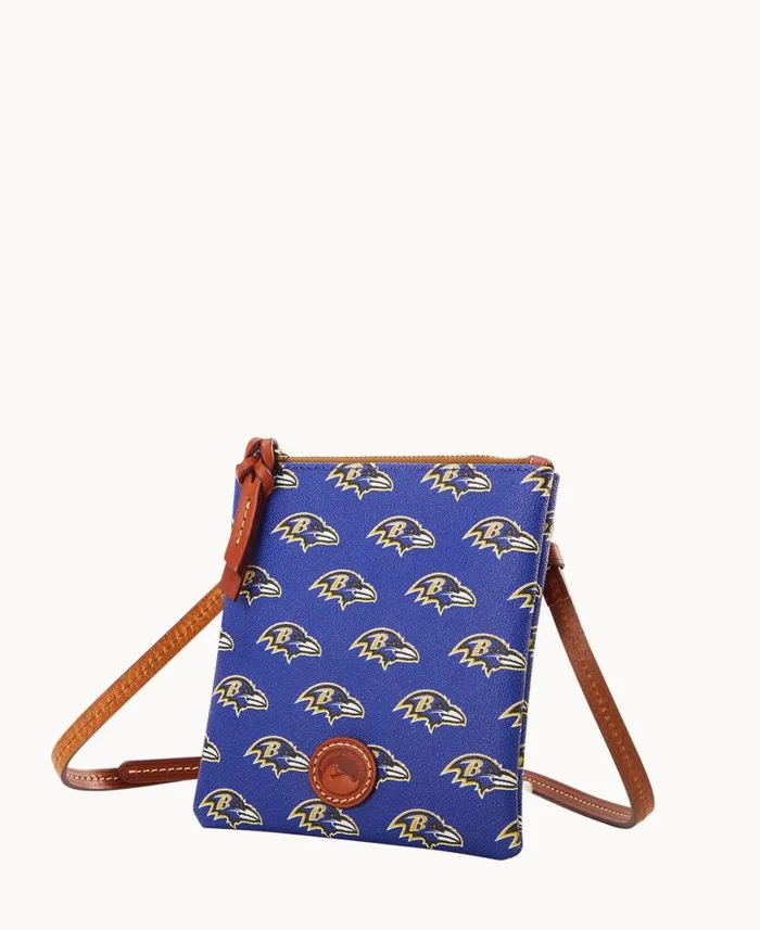 Dooney and Bourke NFL Ravens Small North South Top Zip Crossbody Ravens WomenMen Crossbodies Dooney and Bourke NFL Ravens Small North South Top Zip Crossbody Ravens WomenMen Crossbodies