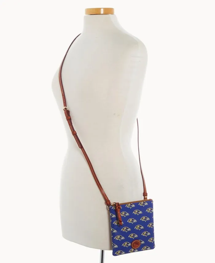 Dooney and Bourke NFL Ravens Small North South Top Zip Crossbody Ravens WomenMen Crossbodies Dooney and Bourke NFL Ravens Small North South Top Zip Crossbody Ravens WomenMen Crossbodies