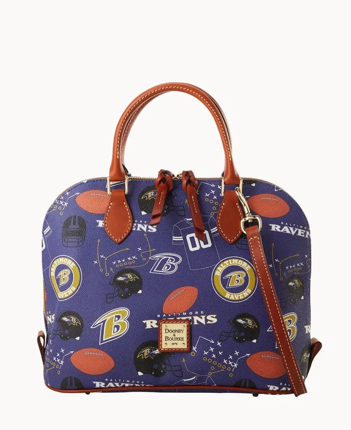 Dooney and Bourke NFL Ravens Zip Zip Satchel Ravens WomenMen Satchels
