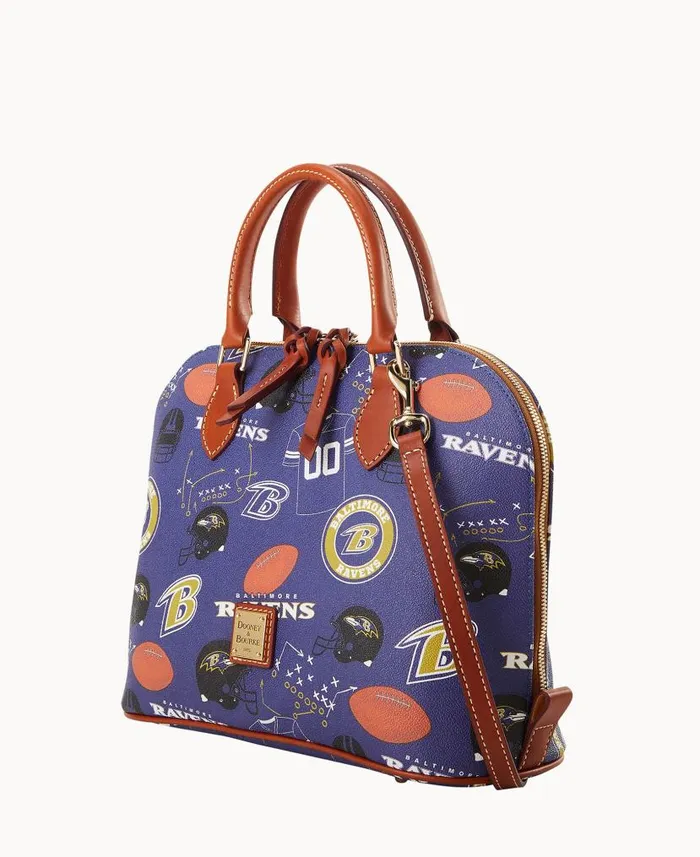 Dooney and Bourke NFL Ravens Zip Zip Satchel Ravens WomenMen Satchels
