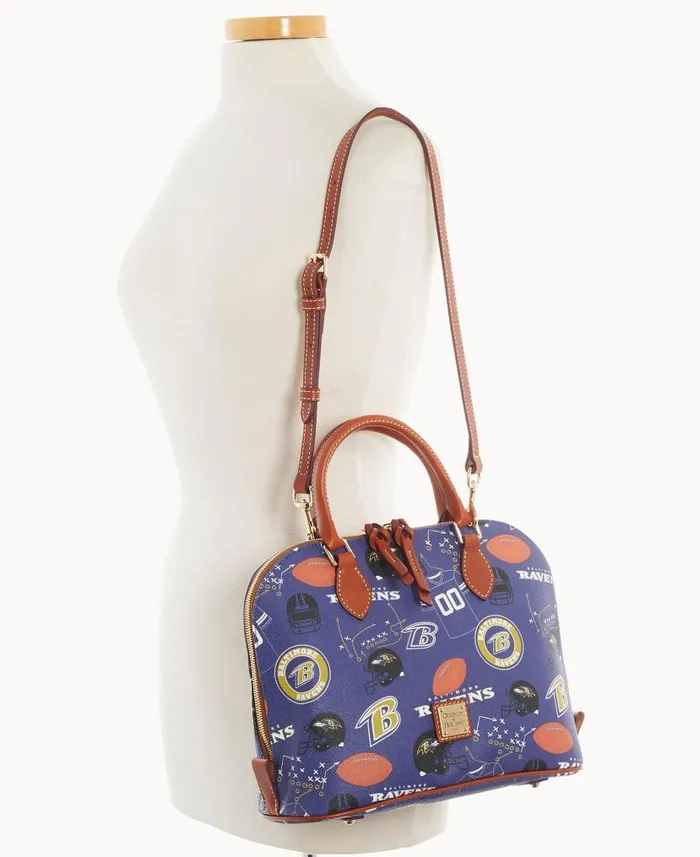 Dooney and Bourke NFL Ravens Zip Zip Satchel Ravens WomenMen Satchels