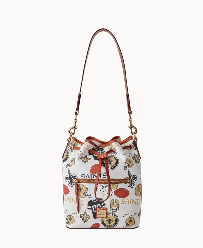 Dooney and Bourke NFL Saints Drawstring Saints WomenMen Shoulder Bags