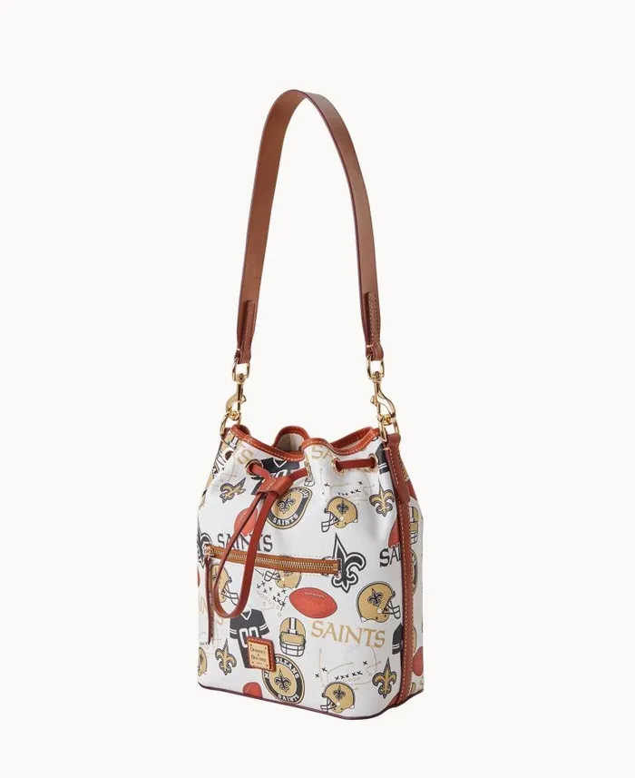 Dooney and Bourke NFL Saints Drawstring Saints WomenMen Shoulder Bags