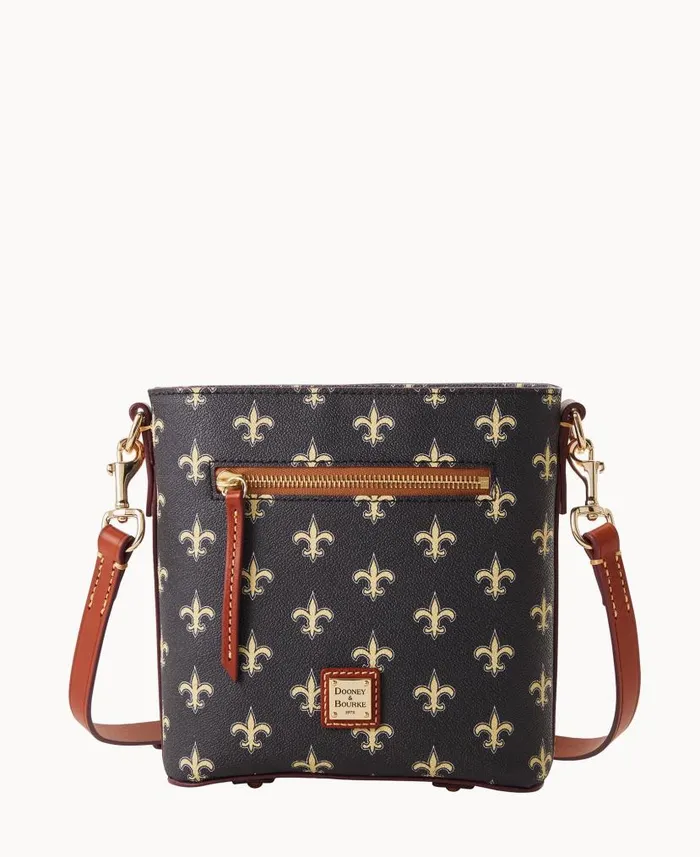 Dooney and Bourke NFL Saints Small Zip Crossbody Saints WomenMen Crossbodies