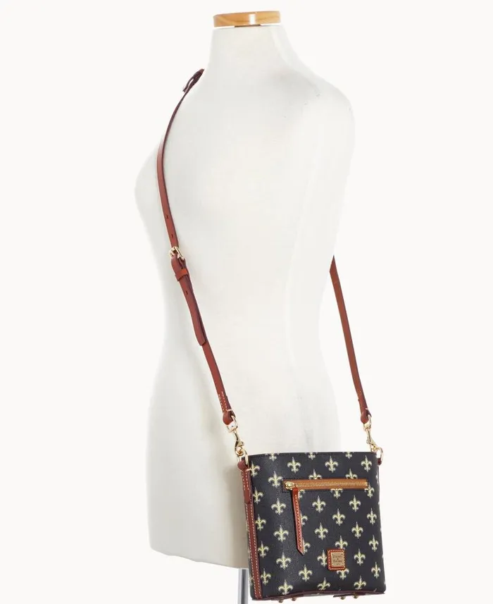 Dooney and Bourke NFL Saints Small Zip Crossbody Saints WomenMen Crossbodies Dooney and Bourke NFL Saints Small Zip Crossbody Saints WomenMen Crossbodies