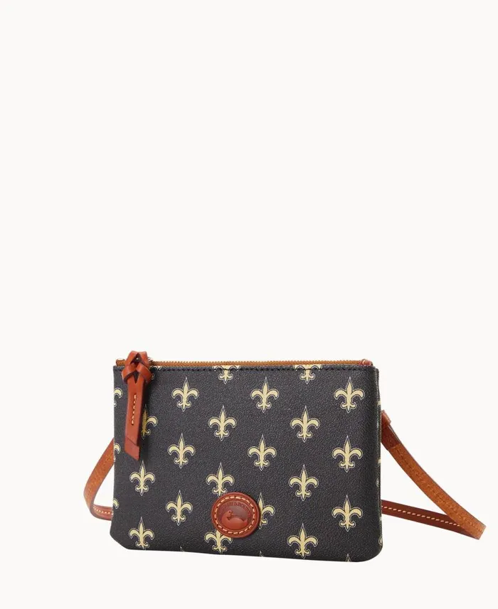 Dooney and Bourke NFL Saints Top Zip Crossbody Saints WomenMen Crossbodies