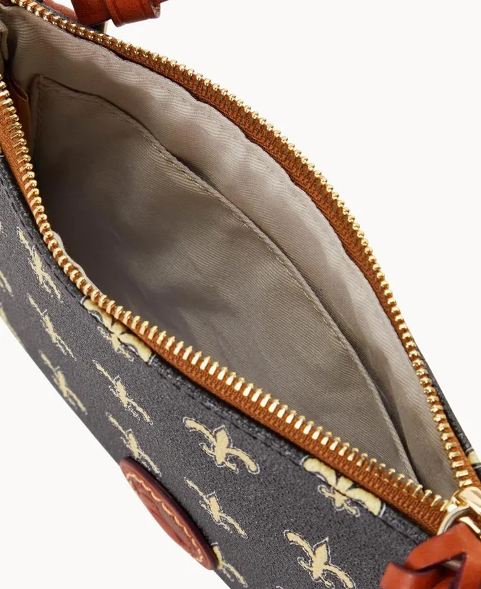 Dooney and Bourke NFL Saints Top Zip Crossbody Saints WomenMen Crossbodies