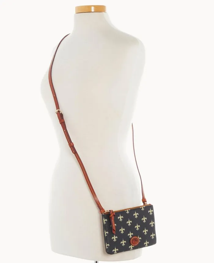 Dooney and Bourke NFL Saints Top Zip Crossbody Saints WomenMen Crossbodies