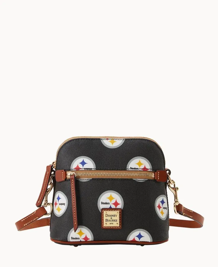 Dooney and Bourke NFL Steelers Domed Crossbody Steelers WomenMen Crossbodies