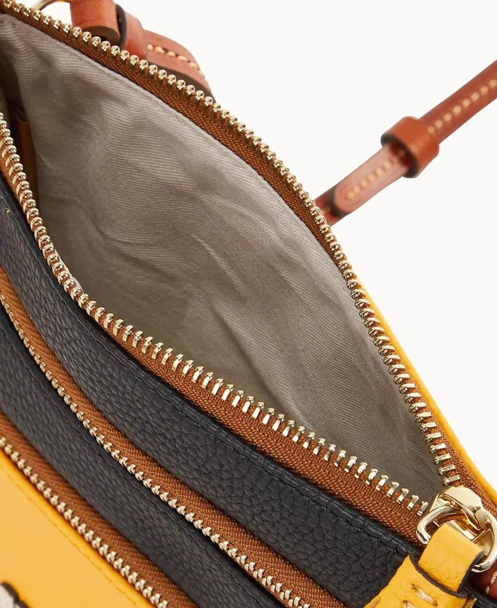 Dooney and Bourke NFL Steelers Triple Zip Crossbody Steelers WomenMen Crossbodies Dooney and Bourke NFL Steelers Triple Zip Crossbody Steelers WomenMen Crossbodies