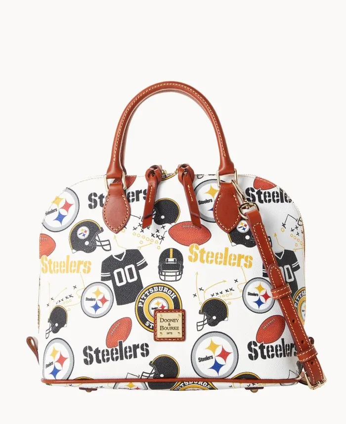 Dooney and Bourke NFL Steelers Zip Zip Satchel Steelers WomenMen Satchels