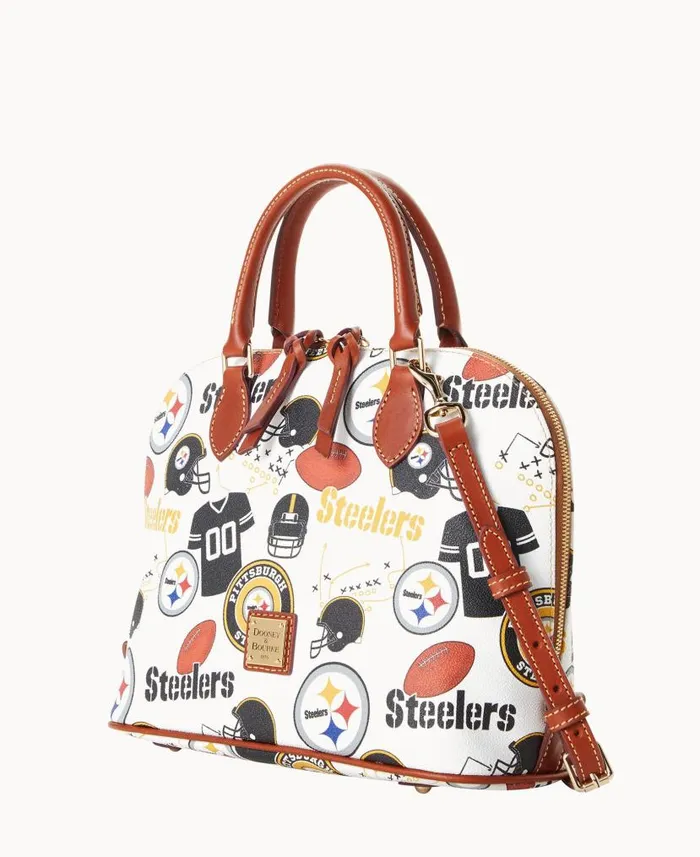 Dooney and Bourke NFL Steelers Zip Zip Satchel Steelers WomenMen Satchels