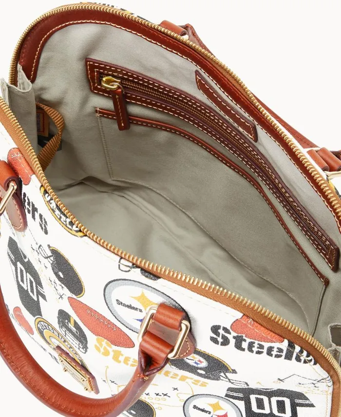 Dooney and Bourke NFL Steelers Zip Zip Satchel Steelers WomenMen Satchels