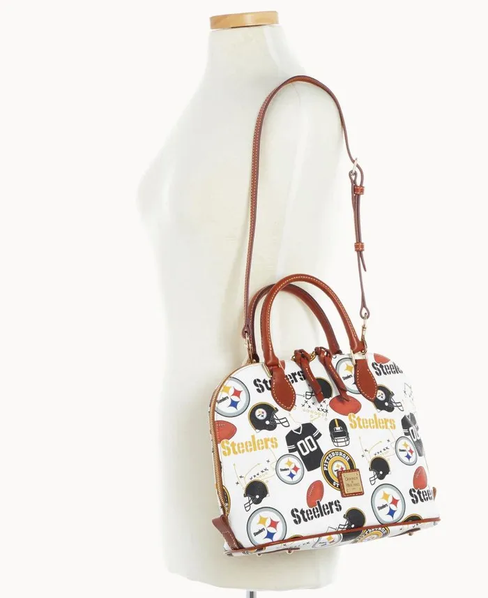 Dooney and Bourke NFL Steelers Zip Zip Satchel Steelers WomenMen Satchels