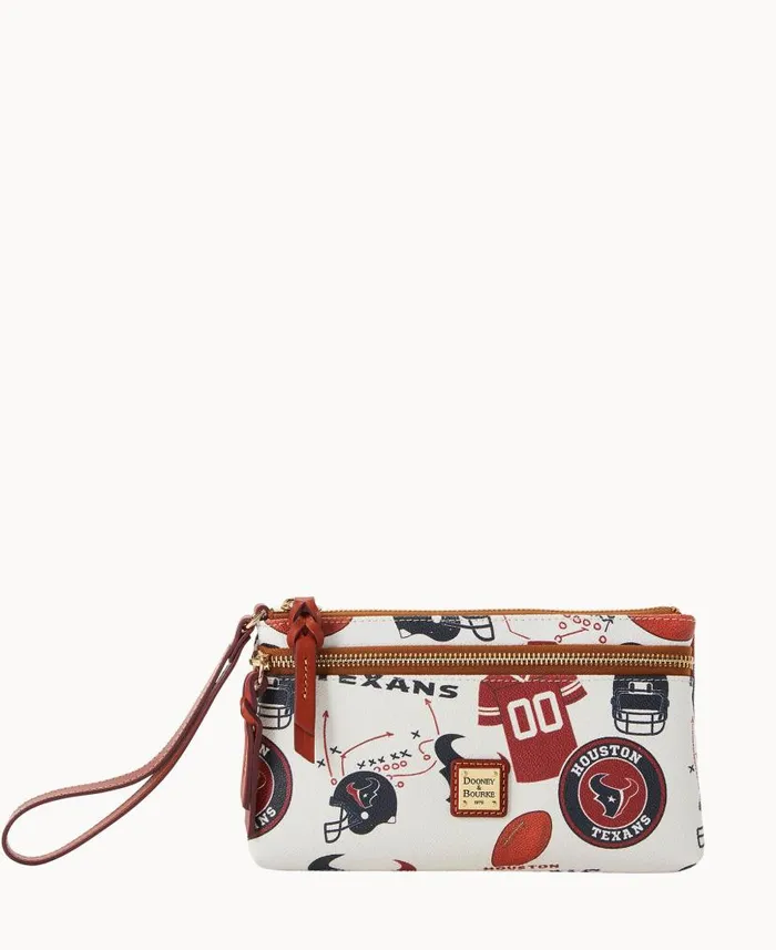 Dooney and Bourke NFL Texans Double Zip Wristlet Houston Texans WomenMen Wallets Dooney and Bourke NFL Texans Double Zip Wristlet Houston Texans WomenMen Wallets