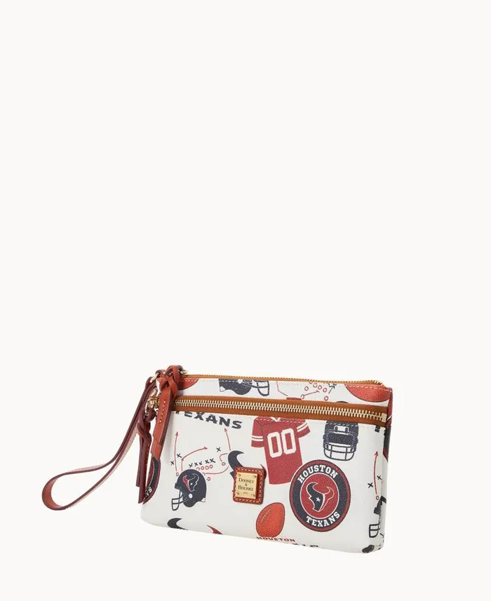 Dooney and Bourke NFL Texans Double Zip Wristlet Houston Texans WomenMen Wallets Dooney and Bourke NFL Texans Double Zip Wristlet Houston Texans WomenMen Wallets