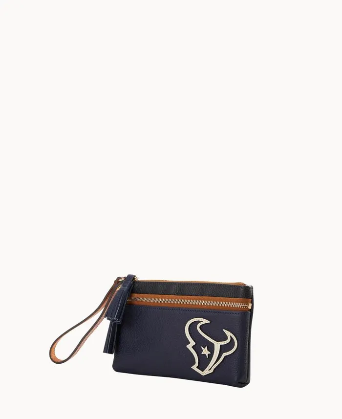Dooney and Bourke NFL Texans Double Zip Wristlet Texans WomenMen Wallets