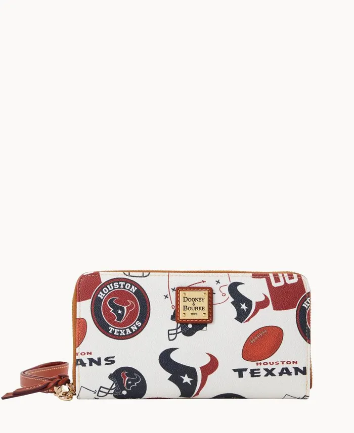 Dooney and Bourke NFL Texans Large Zip Around Wristlet Texans WomenMen Wallets Dooney and Bourke NFL Texans Large Zip Around Wristlet Texans WomenMen Wallets