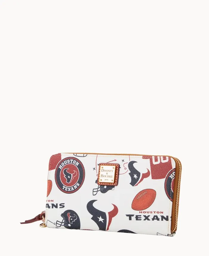 Dooney and Bourke NFL Texans Large Zip Around Wristlet Texans WomenMen Wallets Dooney and Bourke NFL Texans Large Zip Around Wristlet Texans WomenMen Wallets