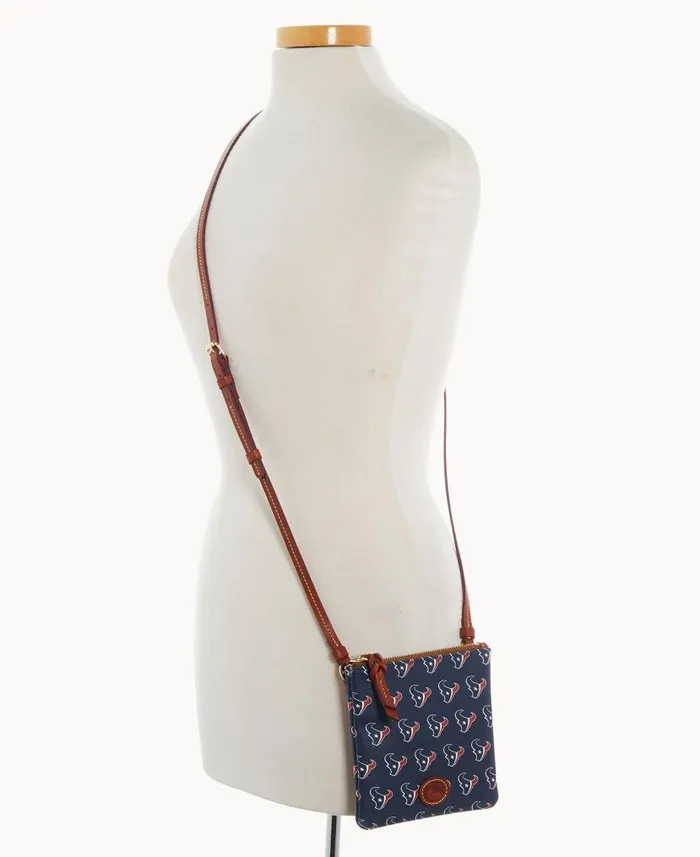 Dooney and Bourke NFL Texans Small North South Top Zip Crossbody Texans WomenMen Crossbodies Dooney and Bourke NFL Texans Small North South Top Zip Crossbody Texans WomenMen Crossbodies