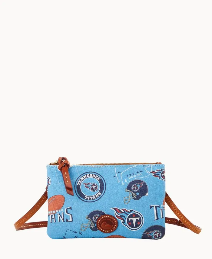 Dooney and Bourke NFL Titans Top Zip Crossbody Titans WomenMen Crossbodies