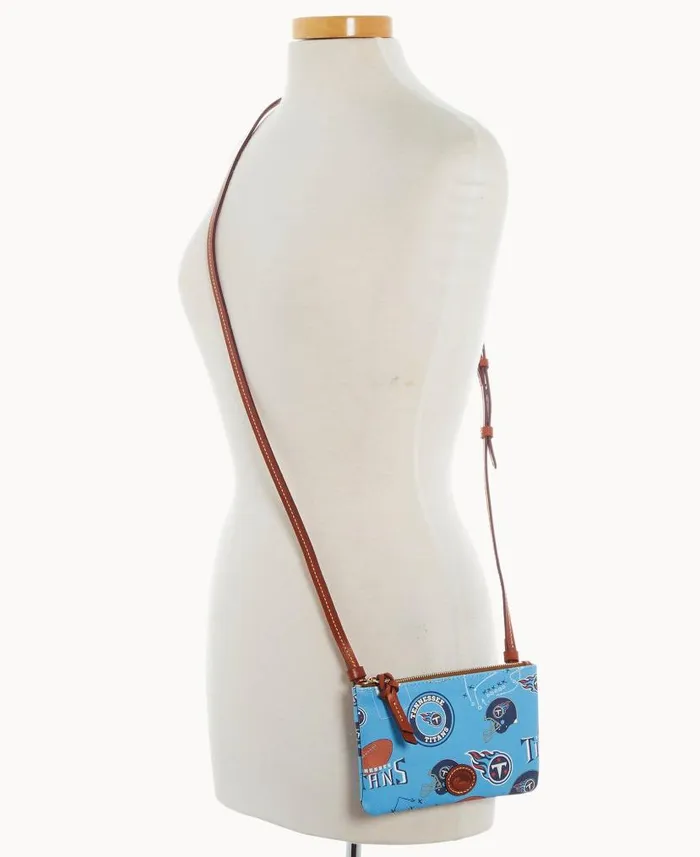Dooney and Bourke NFL Titans Top Zip Crossbody Titans WomenMen Crossbodies