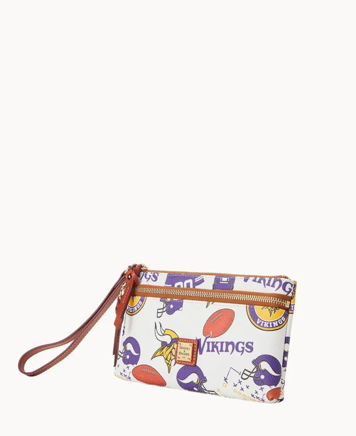 Dooney and Bourke NFL Vikings Double Zip Wristlet Minnesota Vikings WomenMen Wallets Dooney and Bourke NFL Vikings Double Zip Wristlet Minnesota Vikings WomenMen Wallets