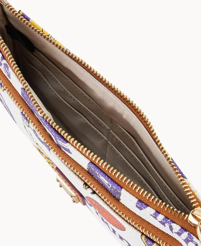 Dooney and Bourke NFL Vikings Double Zip Wristlet Minnesota Vikings WomenMen Wallets Dooney and Bourke NFL Vikings Double Zip Wristlet Minnesota Vikings WomenMen Wallets