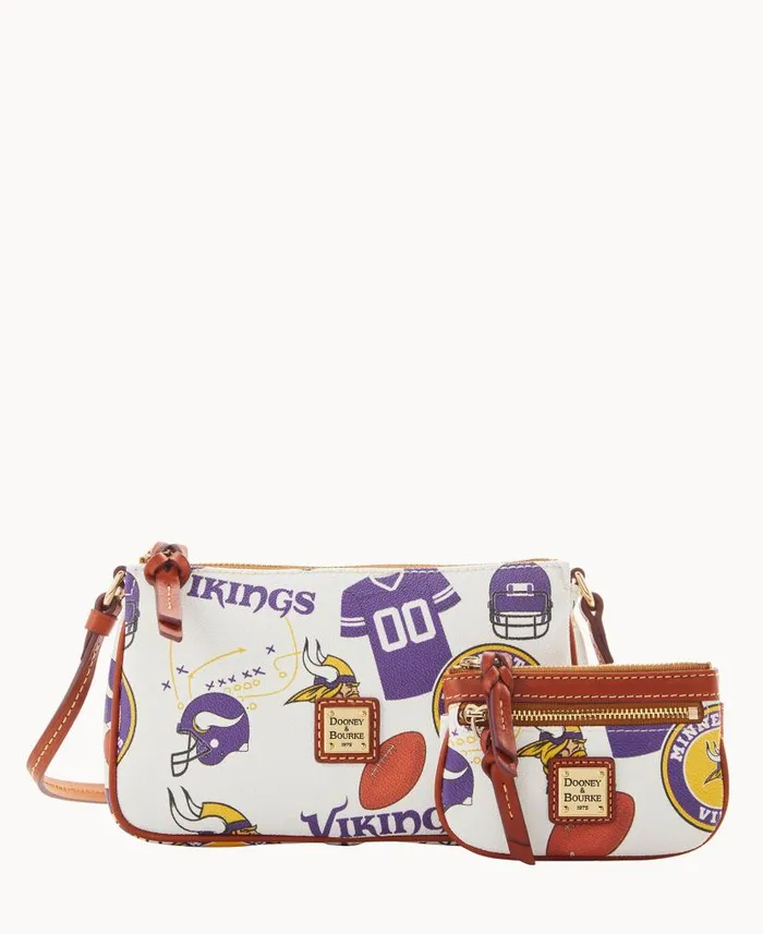 Dooney and Bourke NFL Vikings Lexi Crossbody Sm Coin Case Vikings WomenMen Crossbodies Dooney and Bourke NFL Vikings Lexi Crossbody Sm Coin Case Vikings WomenMen Crossbodies