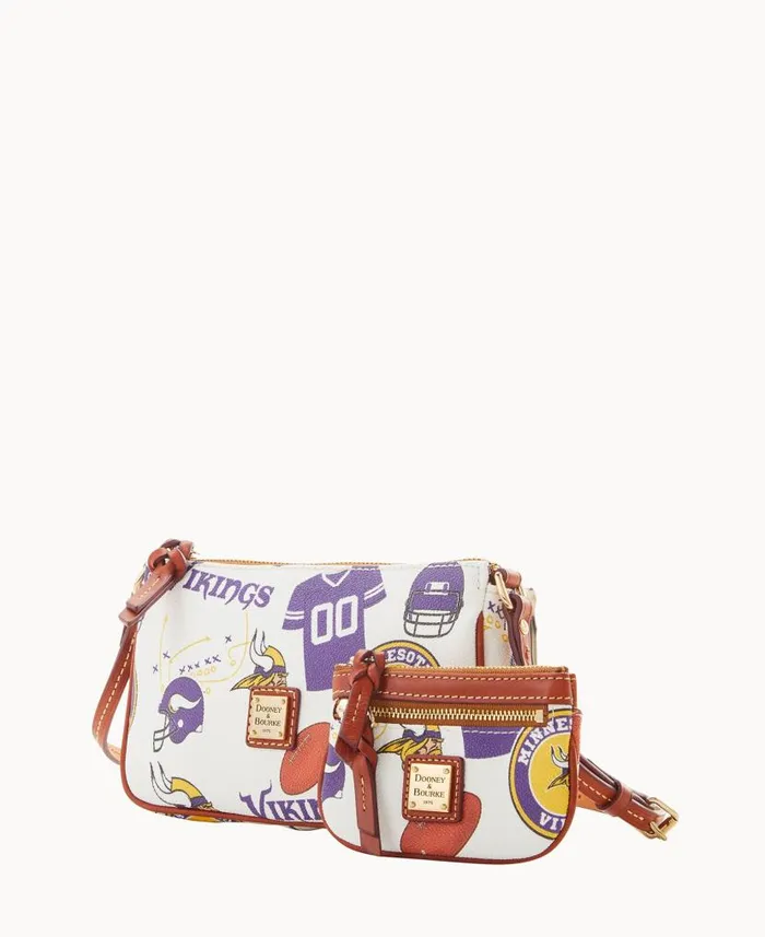 Dooney and Bourke NFL Vikings Lexi Crossbody Sm Coin Case Vikings WomenMen Crossbodies Dooney and Bourke NFL Vikings Lexi Crossbody Sm Coin Case Vikings WomenMen Crossbodies