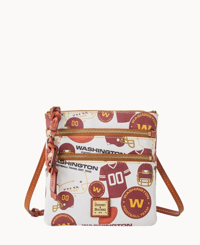 Dooney and Bourke NFL Washington N S Triple Zip Crossbody Washington WomenMen Crossbodies Dooney and Bourke NFL Washington N S Triple Zip Crossbody Washington WomenMen Crossbodies
