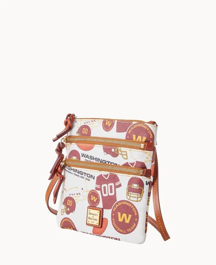 Dooney and Bourke NFL Washington N S Triple Zip Crossbody Washington WomenMen Crossbodies Dooney and Bourke NFL Washington N S Triple Zip Crossbody Washington WomenMen Crossbodies