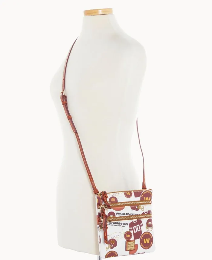 Dooney and Bourke NFL Washington N S Triple Zip Crossbody Washington WomenMen Crossbodies Dooney and Bourke NFL Washington N S Triple Zip Crossbody Washington WomenMen Crossbodies