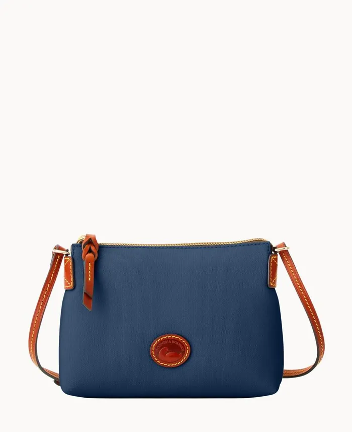 Dooney and Bourke Nylon Crossbody Pouchette Navy WomenMen Crossbodies