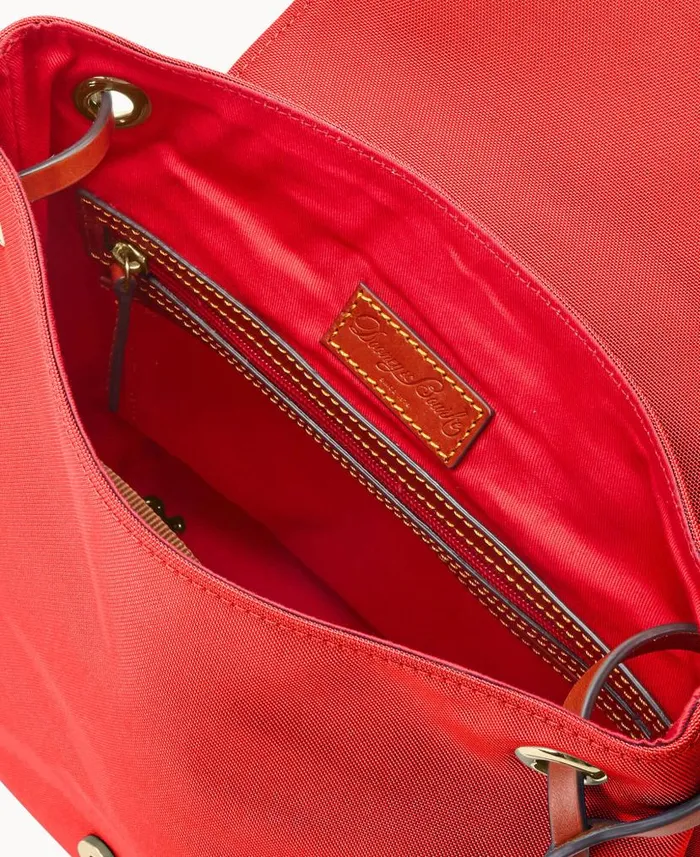 Dooney and Bourke Nylon Flap Backpack Red WomenMen Backpacks