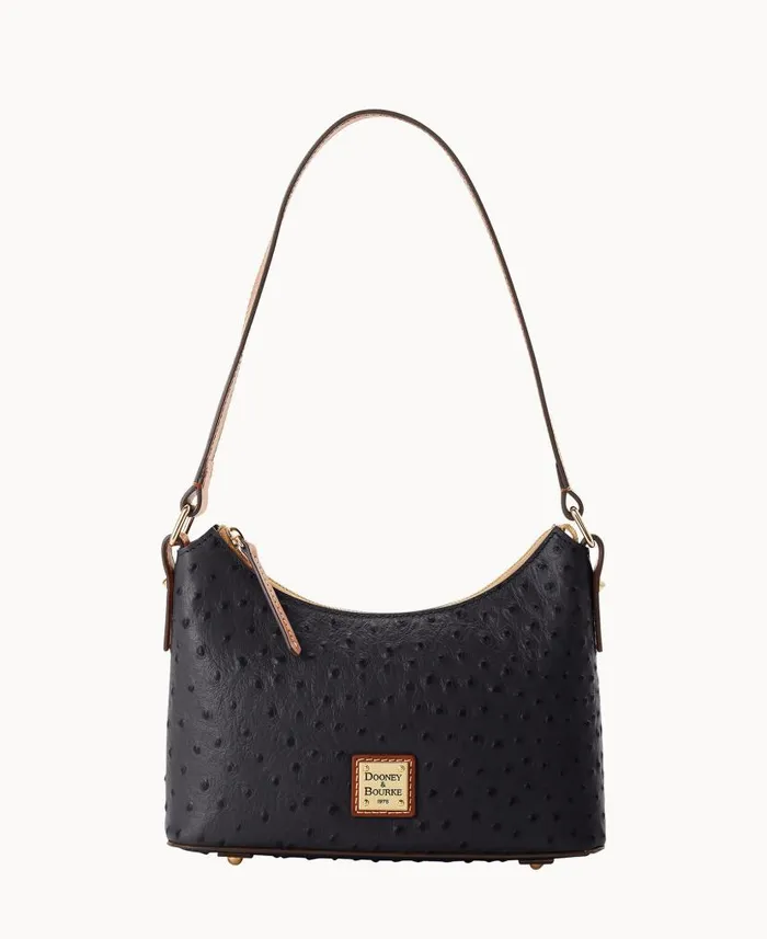Dooney and Bourke Ostrich Baguette Black WomenMen Shoulder Bags