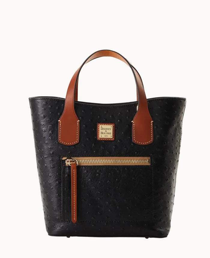 Dooney and Bourke Ostrich Brinley Black WomenMen Shoulder Bags