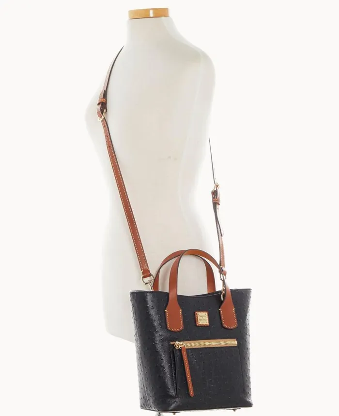 Dooney and Bourke Ostrich Brinley Black WomenMen Shoulder Bags