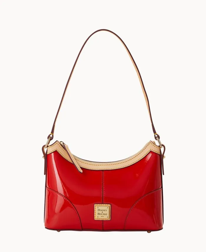 Dooney and Bourke Patent Baguette Red WomenMen Shoulder Bags