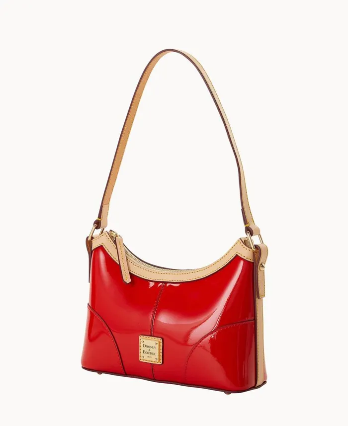 Dooney and Bourke Patent Baguette Red WomenMen Shoulder Bags