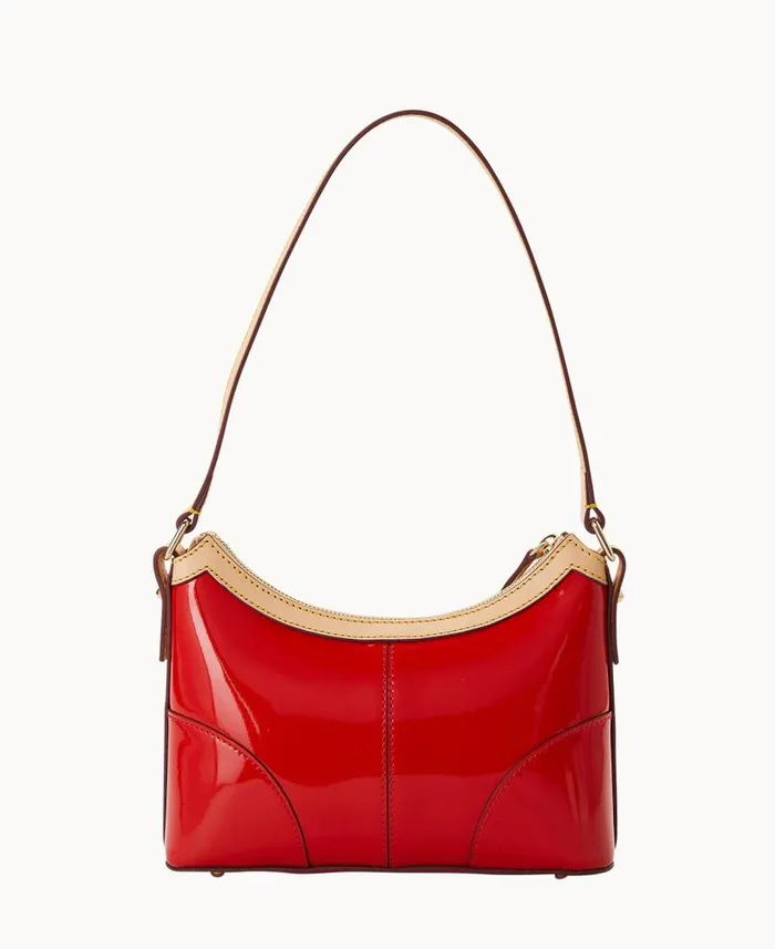 Dooney and Bourke Patent Baguette Red WomenMen Shoulder Bags