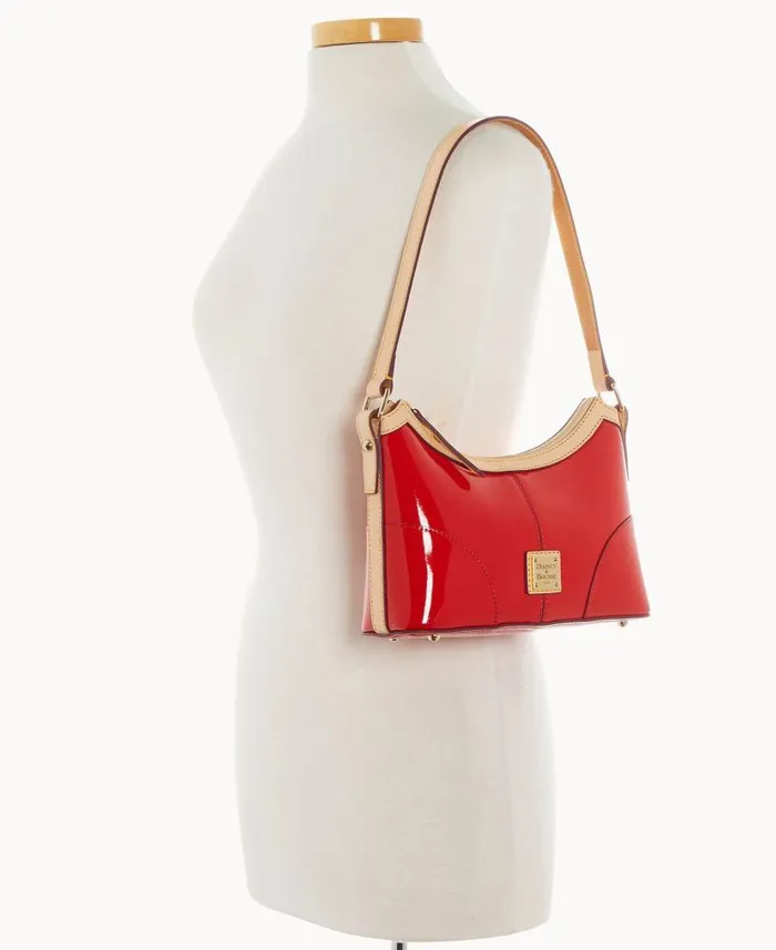 Dooney and Bourke Patent Baguette Red WomenMen Shoulder Bags