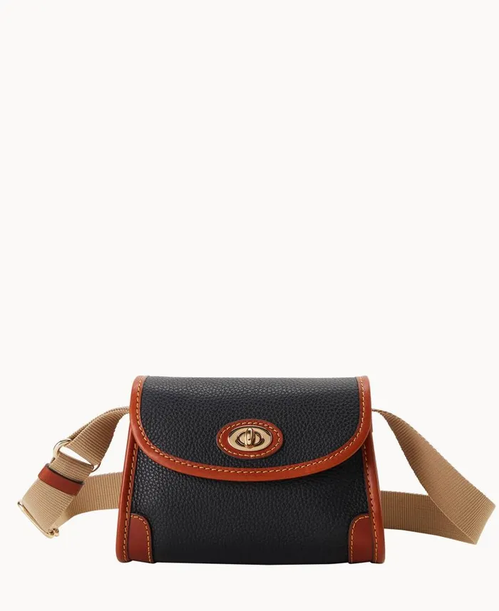 Dooney and Bourke Pebble Grain 18 Crossbody Black WomenMen Crossbodies